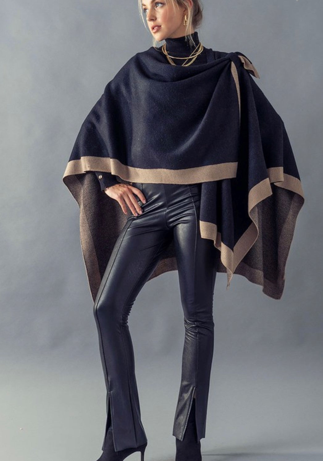 JORDAN SWEATER WRAP | BLACK