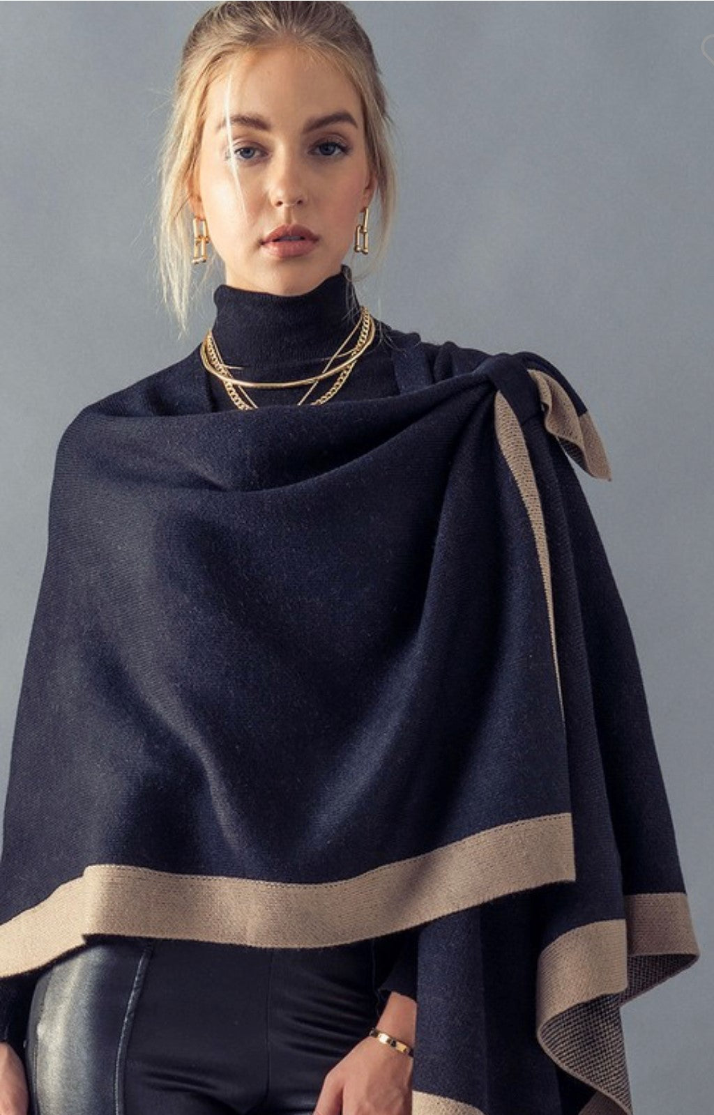 JORDAN SWEATER WRAP | BLACK