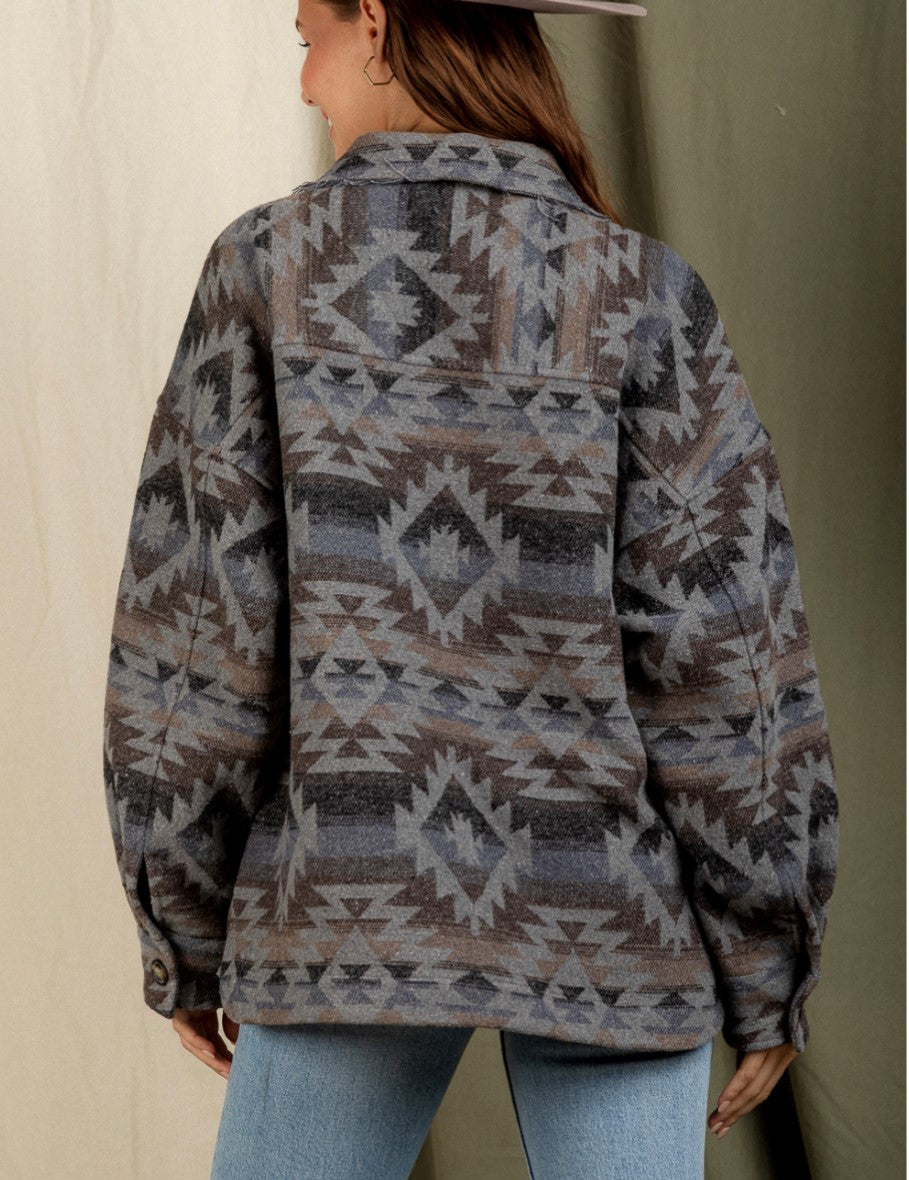 SOUTHWEST AZTEC JACKET | GRAY MIX