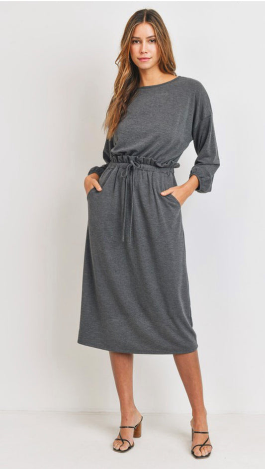 AMELIA DRESS | CHARCOAL