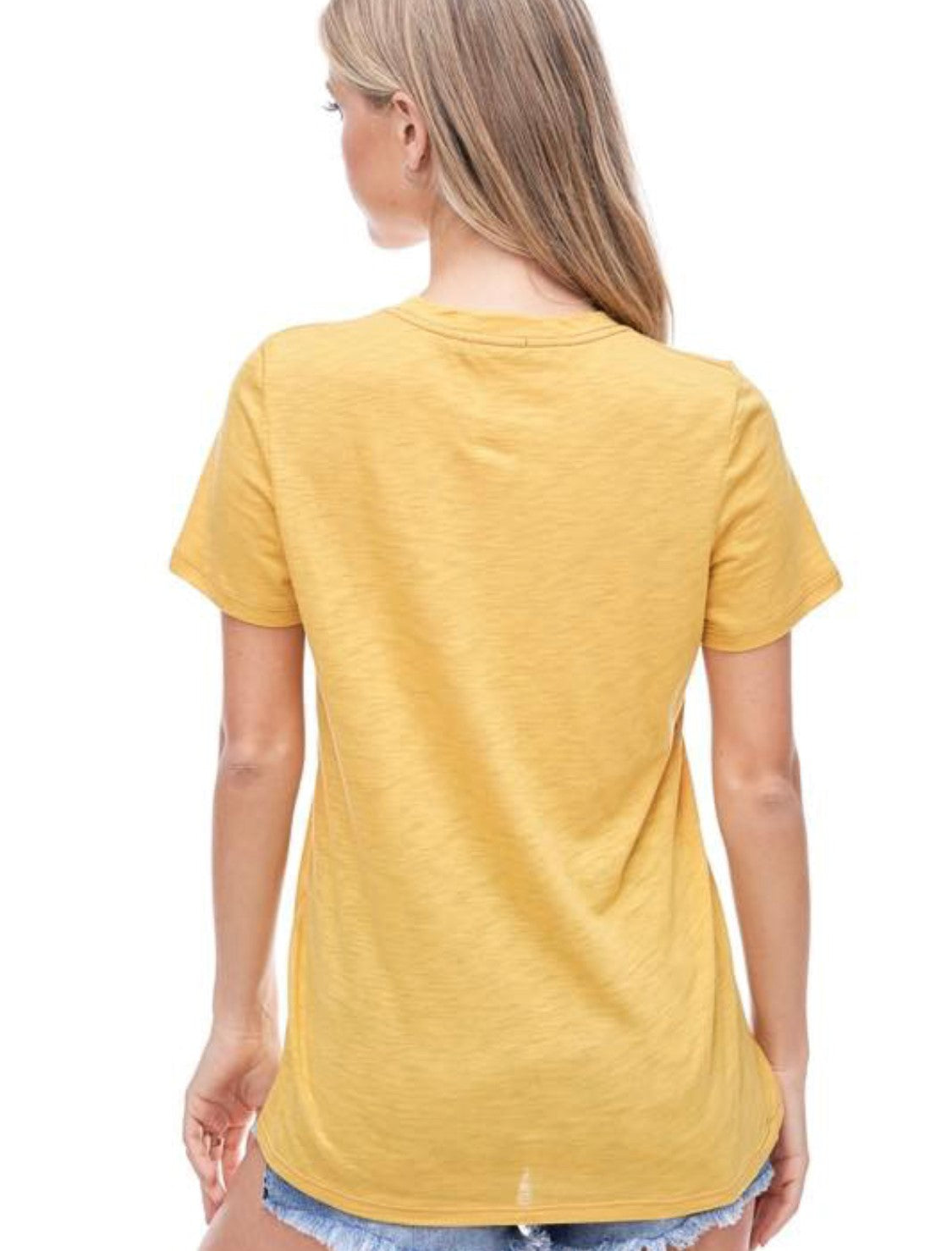 DREAM ON GRAPHIC TEE | MUSTARD