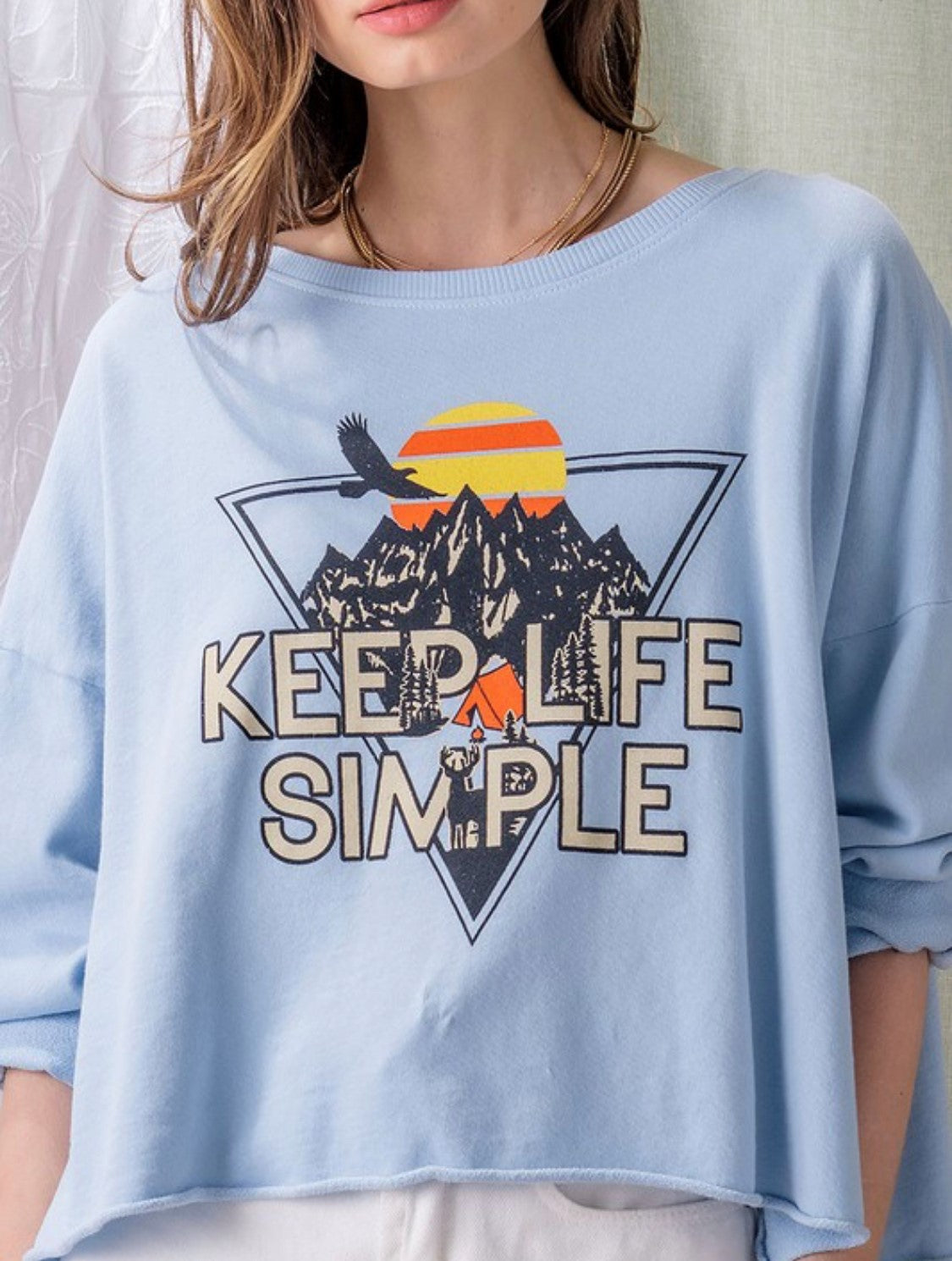 KEEP IT SIMPLE SWEATSHIRT| BLUE