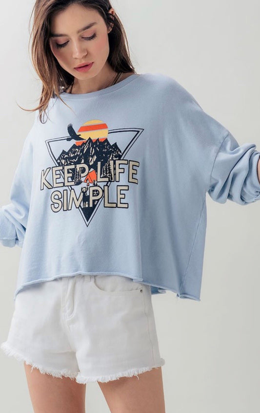 KEEP IT SIMPLE SWEATSHIRT| BLUE