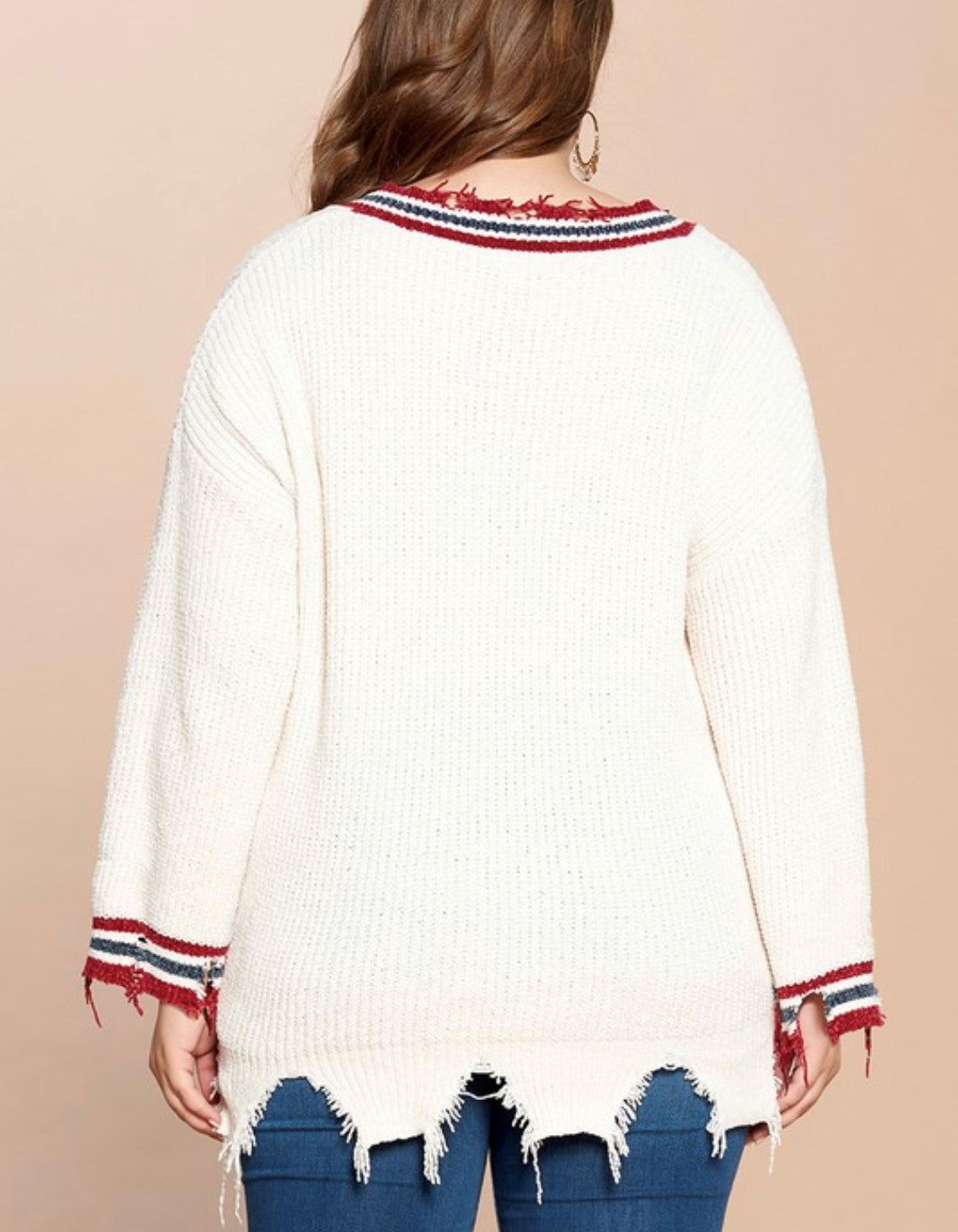 BITE ME CHENILLE SWEATER | OFF-WHITE | +PLUS