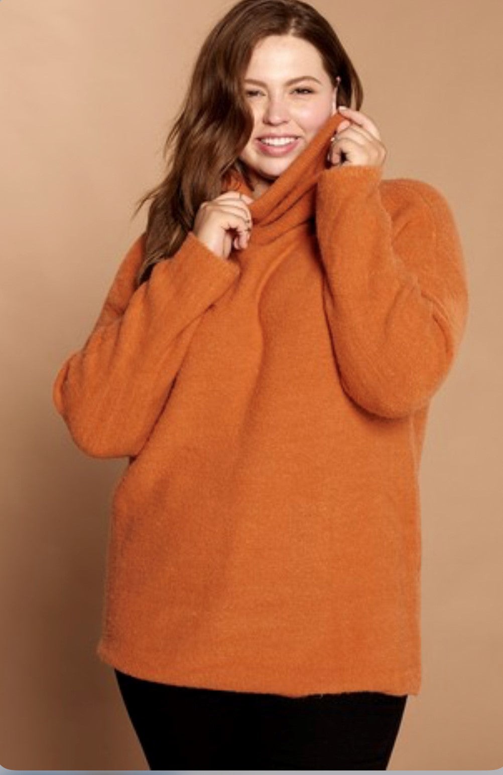 PUMPKIN SPICE SWEATER | ORANGE | +PLUS