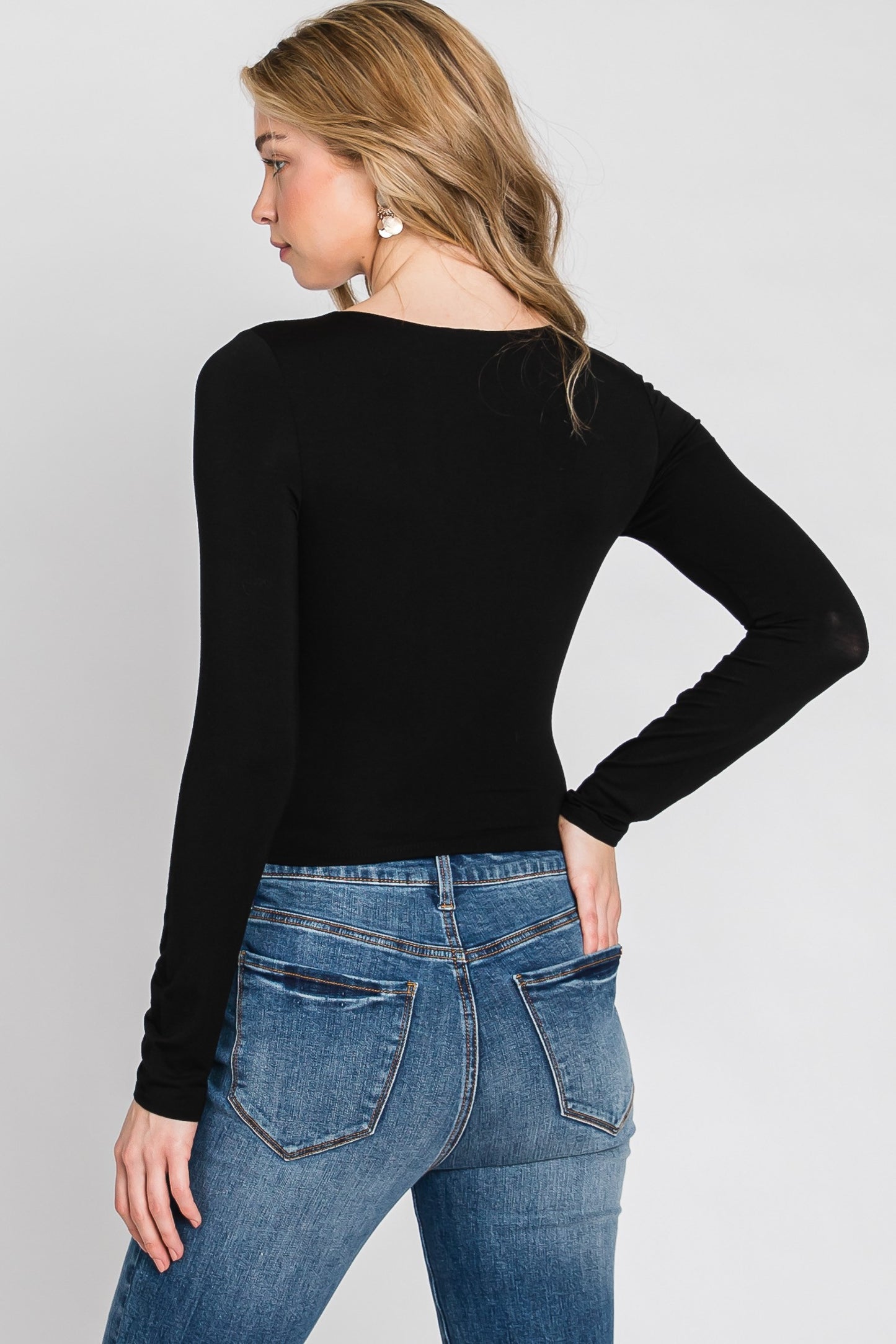 SILHOUETTE CROP TOP | BLACK