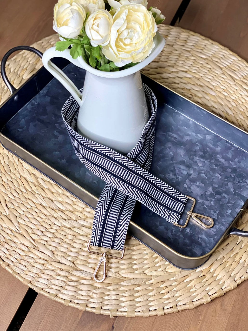 JOLENE - ADJUSTABLE STRAP | BLACK & WHITE